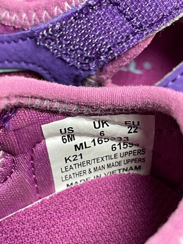 Merrell Hydro H2O ML165933 Girls Purple Pink Hook And Loop Hiking Sandal Size 6M - Picture 6 of 12