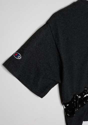 T-shirt Furst of a Kind ASU Split Crop taglia S spilla di sicurezza scintillante - Foto 8 di 11