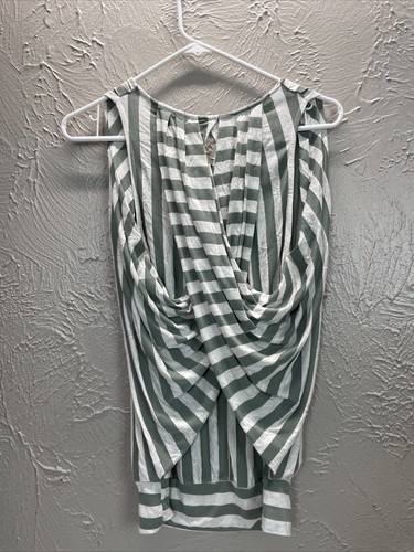Blusa Greylin para mujer verde a rayas sin mangas talla XS - Imagen 3 de 6