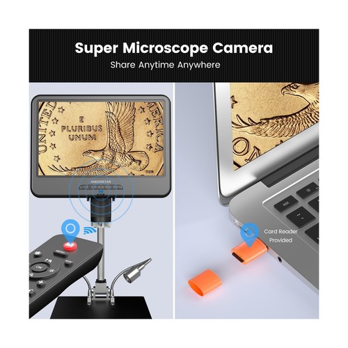 Andonstar AD210 10.1 Inch LCD Digital Microscope for Adults, Soldering Micros... - Picture 6 of 9