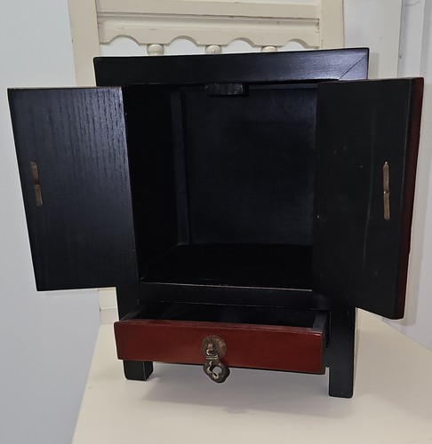 Chinesischer kleiner Hochzeitschrank Vintage Schrank Schmuckaufbewahrung Holz... - Bild 10 von 12
