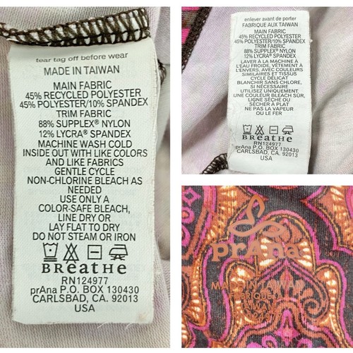 prAna Kaley Tunic Tank Top Size Large Pink Orange Brown Ikat & Watercolor Print - Picture 8 of 10