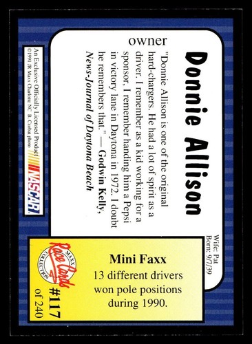 1991 Maxx 1-240 EX-MT/NM NASCAR Racing Pick From List All PICTURED yy5 - Picture 43 of 481