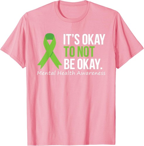 Its Okay To Not Be Okay Shirt Mental Health Awareness Ribbon T-Shirt Hoodie - Picture 15 of 15