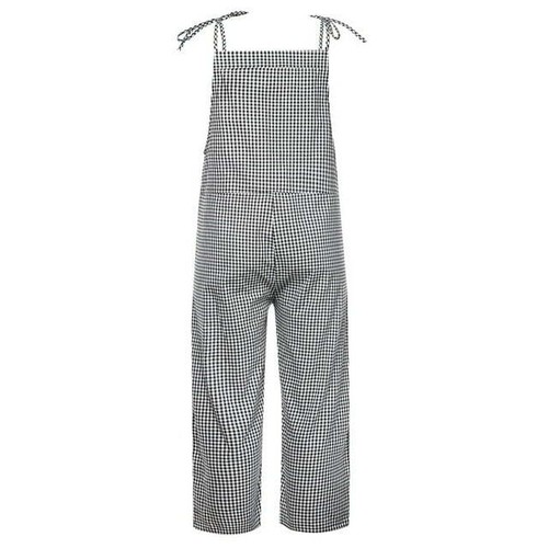 Women Oversized Summer Casual Stripes Cargo Jumpsuit Wide Leg Bib Overall Pants - Picture 46 of 50