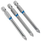 Sealey AK210513 75mm No 1 Pozi Colour Coded Tool Bit x3