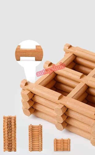 240pcs Hospital Edition Wooden Log Building Lincoln Logs STEM Educational Toys - Picture 5 of 6