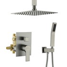 10" Ceiling Mount Shower System with Pressure Balance Valve in Brushed Nickel