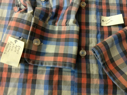 Paulo Solari Blue Multi plaid shirt w/contrast cuffs. Modern fit. Size 3XLT - Picture 9 of 9