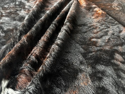 Cowhide Rug Dark Brindle Tricolor High Quality Hair on Hide Size: (XXL)BN115 - Picture 5 of 16