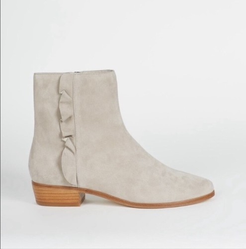 $369 Joie Laleh suede Chelsea bootie ruffle size 6, 36 EU - Picture 1 of 9