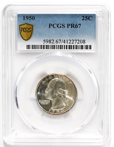 1950 (P) Proof Washington Silver Quarter PCGS PR67 - Picture 3 of 4