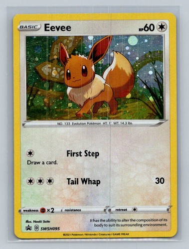 Eevee SWSH: Sword & Shield Promo Cards SWSH095 NM Cosmos Holo Rare