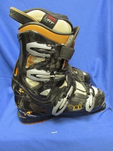 Bottes de ski Rossignol en plastique noir avec thermofit en peau de haute qualité vache rare dur doux femmes 9