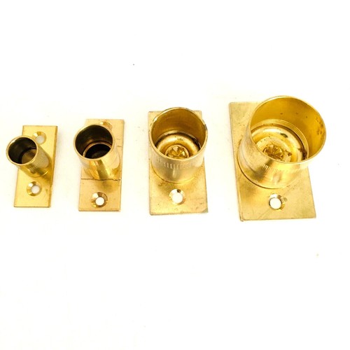 Accesorio de tubo de riel de armario - LATÓN - redondo, ovalado, enchufe, soporte, soporte - Imagen 8 de 17