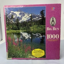 4962-23 MB Big Ben 1000 Pieces Puzzle 1998 Mount Shuckson, WA Vintage Hasbro