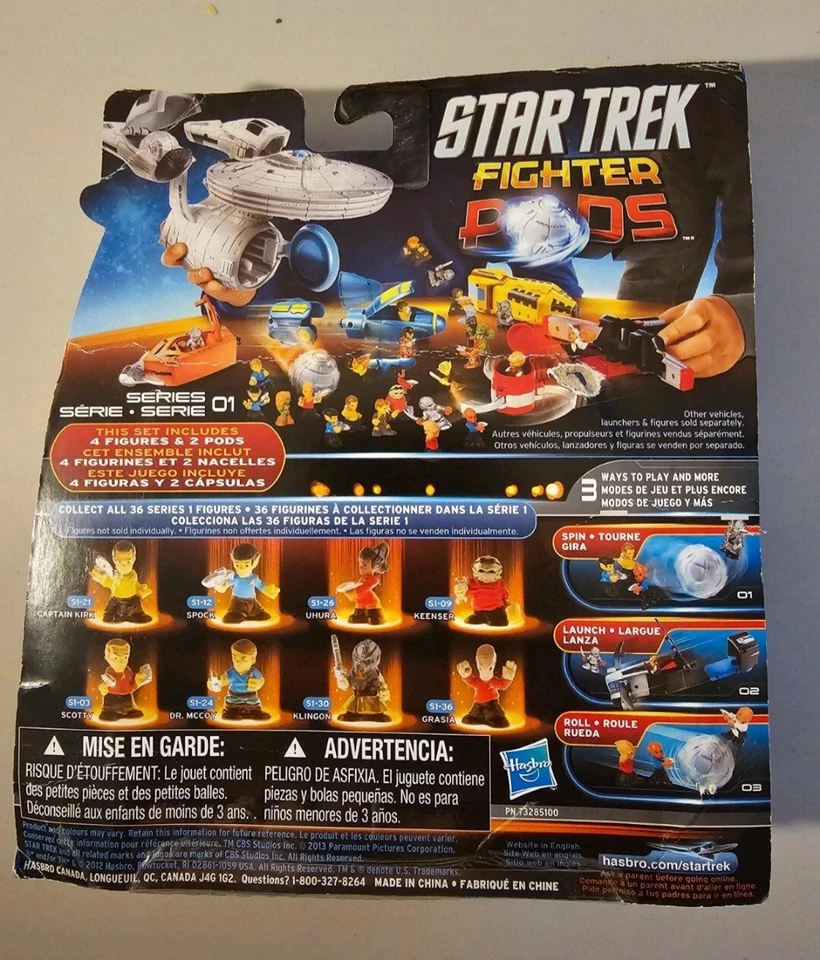 Star Trek серии 1 Fighter Pods фигурки-4 X фигурки + 2 X Pods - Изображение 2 из 4