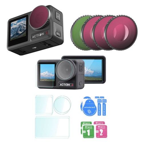 For DJI Action 4 Camera Accessories ND8 /ND16 /ND32/CPL Lens Filters/Screen Film - Picture 1 of 27