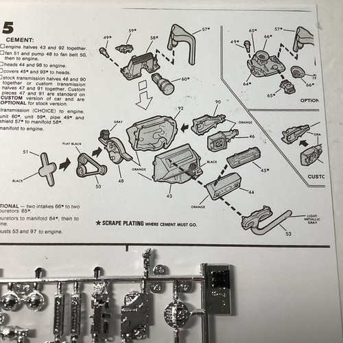 Monogram,  Chevrolet Corvette. 283 V-8 Motor, ! ￼Scale. 1/24 - Picture 3 of 6