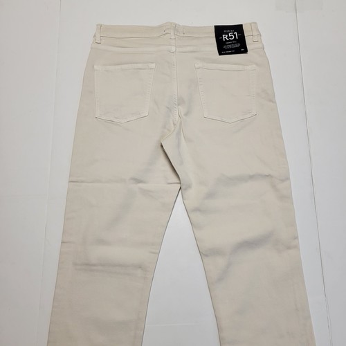 $ 228 neu RYE 51 Silohose für Herren 32 x 33 cremeweiß gerade Passform französischer Twill Freizeit - Bild 3 von 8