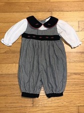 VTG ALEXIS Embroidered Flowers Bubble Romper 3 Months