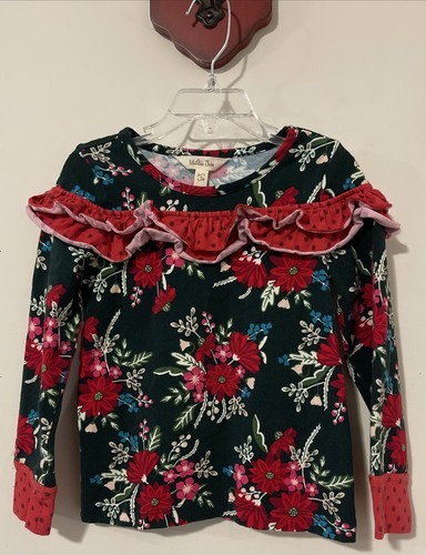 Matilda Jane Girls Size 4 Colorful Long-Sleeved Floral Blouse! A5342 - Picture 1 of 3
