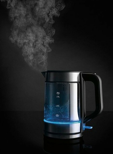 Caldera de vidrio Smoke 3000W 1.7L azul LED transparente cocina de oficina en casa 🙂 - Imagen 1 de 5