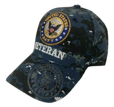 Digital Midnight BLUE CAMO CAMOUFLAGE U.S. NAVY VETERAN NAVAL USN VET CAP HAT
