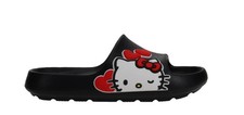 Hello Kitty Girls Black Slip-ons Slides Sandals Shoes Size 2-3 NEW with tags