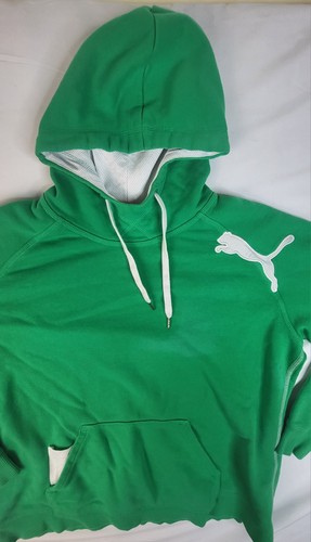 Puma Sweatshirt Green Unisex XL Hoodie Sport Lifestyle Pullover - Picture 2 of 6