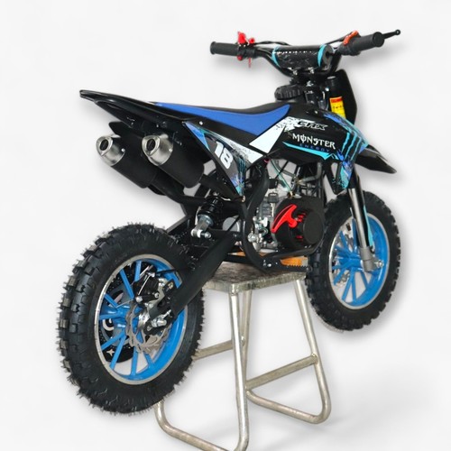 SRC Mini 49cc Dirt Bike Benzin 50cc Kinder Offroad Motorrad Scrambler - BLAU - Bild 2 von 6
