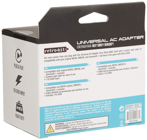 Retro-Bit-UNI-1361 AC Power Universal Adapter - Picture 5 of 5