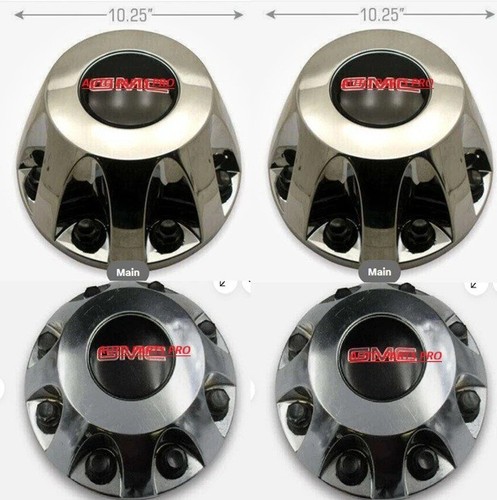 4pcs. Wheel Caps Set for 2011~Current Sierra 3500HD 17" Stainless Steel Dually - Picture 1 of 2