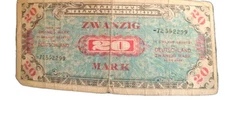 1944 German 20 Mark Military Payment Currency