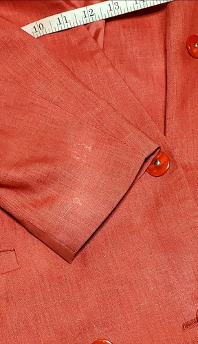 Vintage 70er 80er Sabrina B roter Rock Anzug Polen Damen 12 nur chemische Reinigung mit Mängeln - Bild 5 von 24