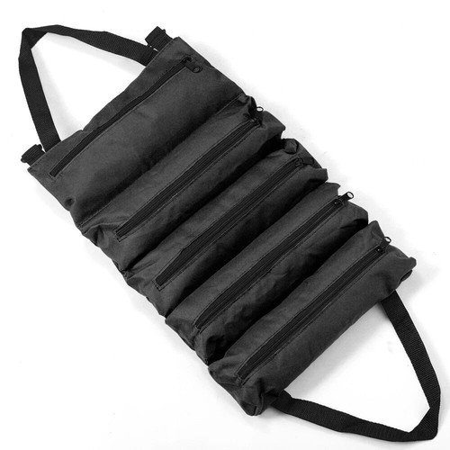 Multi-Purpose Tool Roll Up Bag 5 Pocket Wrench Pouch Canvas Hanging Organizer US - Picture 21 of 35