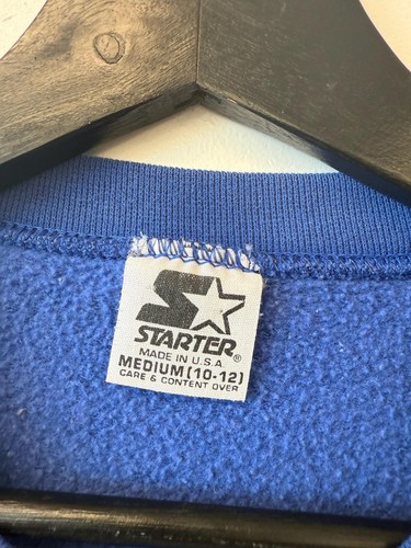 Vintage Buffalo Bills Sweater Youth Medium Blue Football Starter Crewneck 90s - Picture 2 of 6