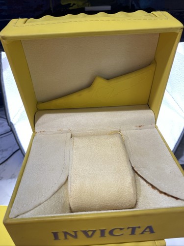 Invicta Yellow Watch Box with Foam Holder Lot of 4 Empty Boxes - Good Condition - Picture 11 of 11