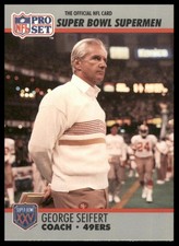 1990-91 Pro Set Super Bowl XXV | George Seifert #131 San Francisco 49ers