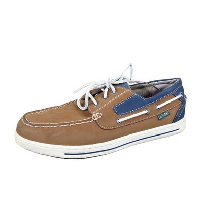 Eastland Avalon Mens Boat Shoes Sz 9 Casual Nautical Loafers Brown Navy Leather
