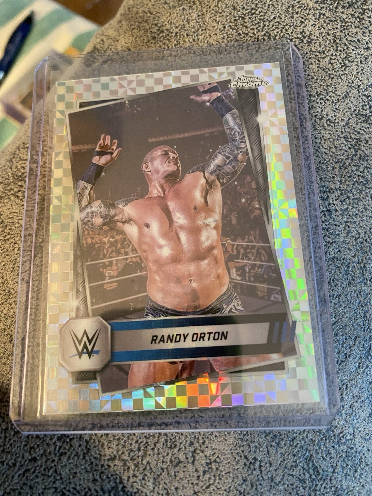 WWE 2025 Topps Chrome Randy Orton X-Fractor Refractor Smack Down #14 Mint