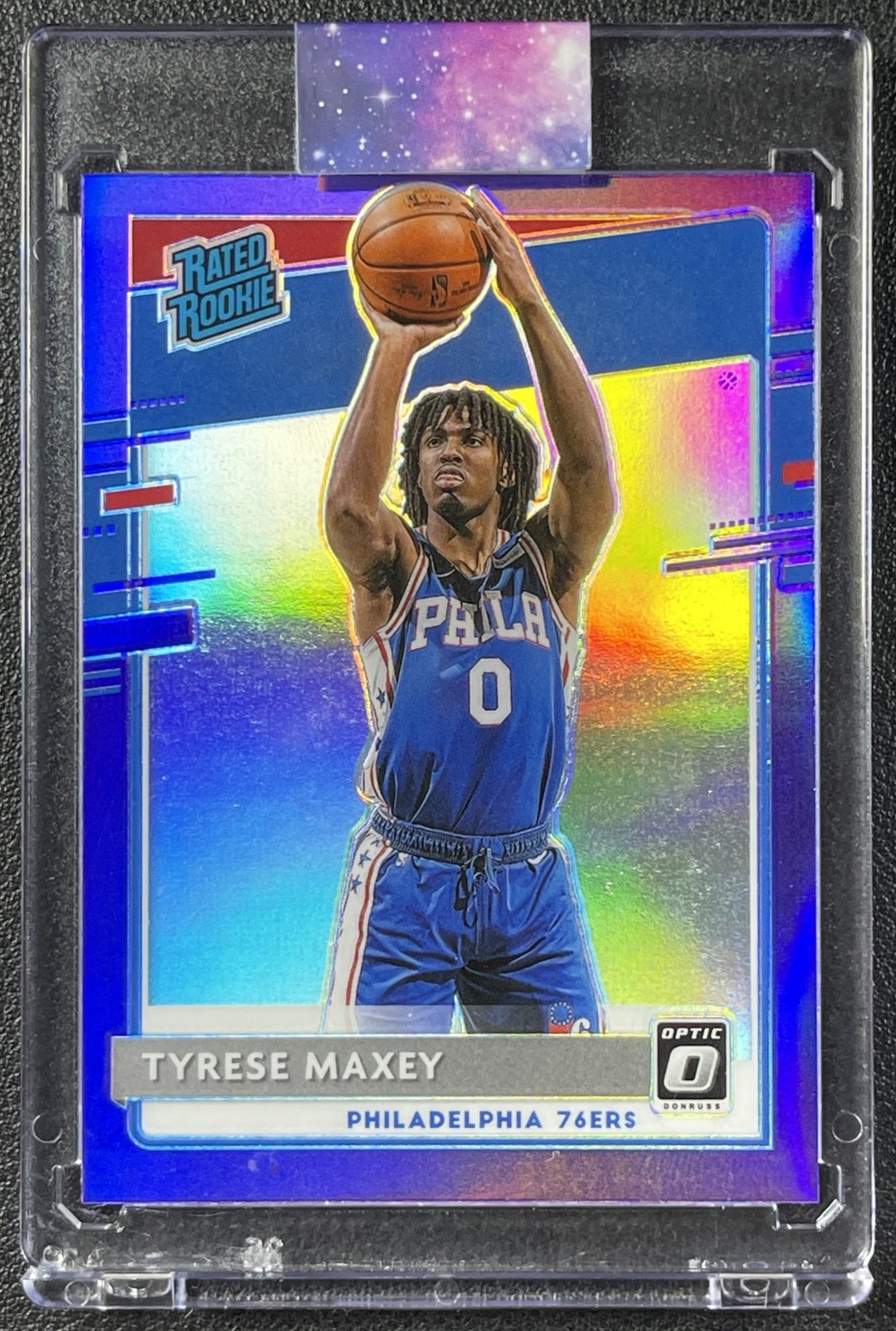 TYRESE MAXEY 2020-21 PANINI DONRUSS OPTIC #171 ROOKIE PURPLE PRIZM RC 76ERS