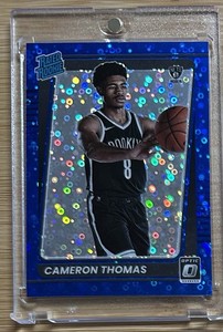 Cameron Thomas 2021 Donruss Optic Rated Rookie Fast Break Blue /50 RC Nets #153