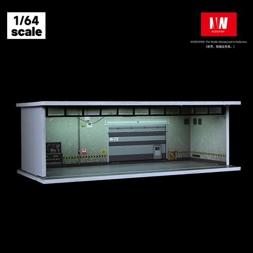 Diorama 1 /64 Parking Lot Model LED Repair Shop Street Building Scene Model Toys - Picture 44 of 84