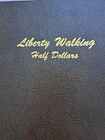 1916-1947 WALKING LIBERTY HALF 65 COIN COMPLETE SET in DANSCO ALBUM