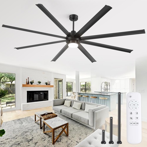 96 inch Large Ceiling Fan Outdoor Industrial Ceiling Fan with Light and Remot...