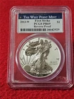 2013-W  American Silver Eagle ASE DOLLAR PCGS PR 69 REVERSE PROOF FS  #T2566