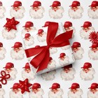 Vintage Santa Christmas Wrapping Paper, Funny Holiday Gift Wrap Roll