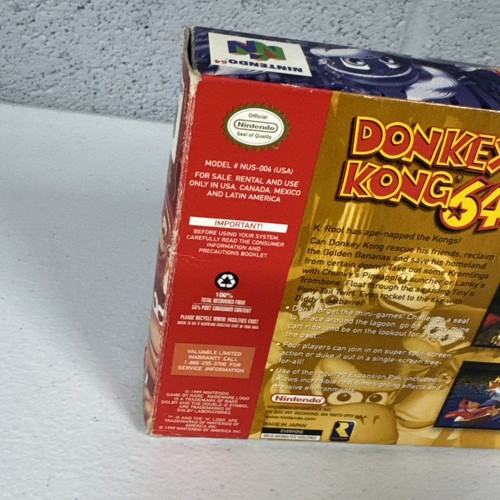 Donkey Kong 64 N64 Nintendo 1999 Video Game Cartridge with Box No Manual No Expa - Picture 9 of 12