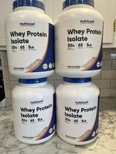 4X Nutricost Whey Protein Isolate Powder (Unflavored) 5LBS - 30g Protein/serving